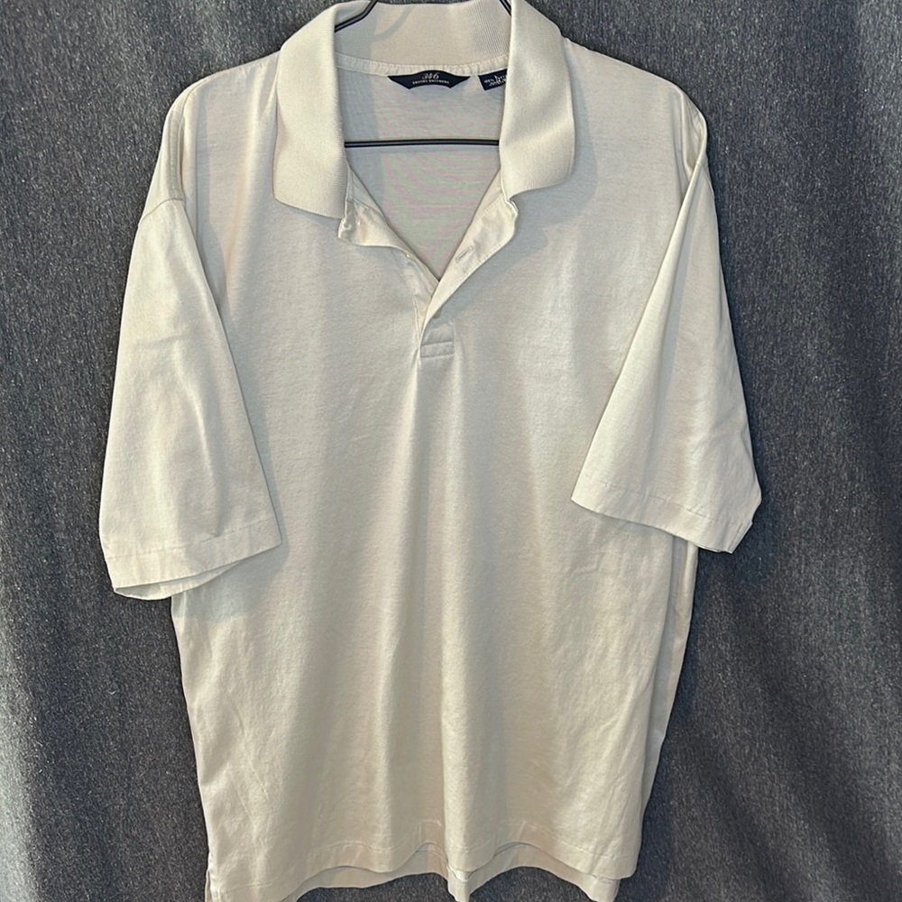 Brooks Brothers Cream 100% Cotton Polo Shirt
